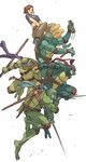  april_o'neil donatello junny katana leonardo michelangelo nunchaku raphael sai_(weapon) sketch staff sword teenage_mutant_ninja_turtles weapon 