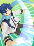  blue_hair blue_scarf kaito male_focus scarf solo umishima_senbon vocaloid 