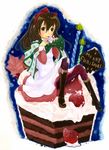  bow cake candle chocolate_cake christmas food fruit icing kino kino_no_tabi marumi_(sjohast) pantyhose pastry ribbon strawberry 