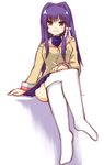  bad_anatomy bad_feet bad_perspective clannad crossed_legs fujibayashi_kyou hane_(hanegoya) sitting solo thighhighs 