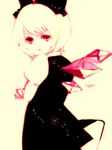  alternate_color ame_tame bad_id bad_pixiv_id cirno crossed_arms dress hair_ribbon ice monochrome ribbon sepia short_hair solo touhou wings 