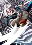  bad_id bad_pixiv_id braid givuchoko highres izayoi_sakuya knife maid maid_headdress red_eyes short_hair silver_hair solo touhou twin_braids 