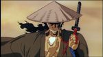  cap hat kibagami_jubei ninja ninja_scroll rice_ball sword 