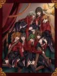  asmodeus bad_id bad_pixiv_id beelzebub belphegor black_hair blonde_hair boots brown_hair drill_hair green_hair leviathan_(umineko) long_hair lucifer mammon multiple_girls necktie okeya_(ol23) pink_neckwear red_eyes red_hair satan silver_hair stakes_of_purgatory thighhighs twintails umineko_no_naku_koro_ni 