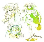  blush character_name expressions feena_(grandia) grandia grandia_i hair_ornament hair_tubes long_hair low-tied_long_hair sketch sones tears veil white_background 