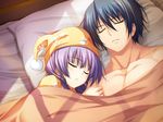  akatsuki_no_goei game_cg pajamas sleeping tomose_shunsaku tsuki 