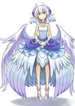  bad_id bad_pixiv_id dress face horns lavender_hair minoa_(lastswallow) original pointy_ears solo strapless strapless_dress wings wrist_cuffs yellow_eyes 