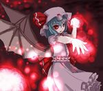  bat_wings hat hirosato pink_hat remilia_scarlet solo touhou wings 