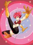 breasts covered_nipples cutie_honey cutie_honey_(character) gloves kisaragi_honey large_breasts magical_girl re:_cutie_honey red_hair solo sword takeshi weapon 