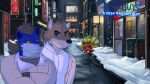 16:9 anthro canid canine canis christmas city city_background dreamworks fish group hi_res holidays hyena ill kazuhisa kbh_yeen kemoteto_yakuza_project logo looking_each_other male mammal marine mr._piranha_(the_bad_guys) mr._wolf_(the_bad_guys) night piranha_(fish) serrasalmid spotted_hyena the_bad_guys trio widescreen wolf yeibyuwu