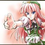  bad_id bad_pixiv_id closed_mouth cut-in face fighting_stance folka_albark foreshortening hands hong_meiling ikari_manatsu letterboxed parody serious solo super_robot_wars super_robot_wars_original_generation_gaiden touhou 
