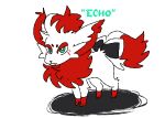 ambiguous_gender canid canine echo_(zorua) feral fluffy fluffy_tail fox generation_5_pokemon hi_res mammal moonpaw17 nintendo pokemon pokemon_(species) solo tail teal_eyes white_body zorua