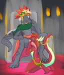 ambiguous_gender anthro dinosaur dragon duo handjob hi_res intersex intersex/male litledragon litledragon_(character) male penile reptile scalie sex worship