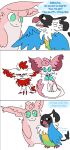 absurd_res ambiguous_gender avian bird black_eyes blue_eyes canid canine chatot comic domestic_cat echo_(zorua) english_text fangs felid feline felis female feral fluffy fox generation_1_pokemon generation_3_pokemon generation_4_pokemon generation_5_pokemon group guildmaster_wigglytuff hi_res lilly_(skitty) male mammal moonpaw17 nintendo pink_body pokemon pokemon_(species) pokemon_mystery_dungeon scarf skitty sparkles teal_eyes teeth text white_body wigglytuff zorua