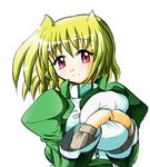  artist_request blonde_hair lyrical_nanoha mahou_shoujo_lyrical_nanoha mahou_shoujo_lyrical_nanoha_a's purple_eyes shamal short_hair solo 