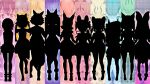  6+girls animal_ears bat_ears bat_girl brown_long-eared_bat_(kemono_friends) caracal_(kemono_friends) cat_ears cat_girl cat_tail chipmunk_ears chipmunk_girl chipmunk_tail coyote_(kemono_friends) dire_wolf_(kemono_friends) extra_ears fox_ears fox_girl fox_tail geoffroy&#039;s_cat_(kemono_friends) highres humboldt_penguin_(kemono_friends) island_fox_(kemono_friends) jungle_cat_(kemono_friends) kemono_friends kemono_friends_v_project large-spotted_genet_(kemono_friends) long_hair multiple_girls official_art penguin_girl short_hair siberian_chipmunk_(kemono_friends) simple_background tail virtual_youtuber wolf_ears wolf_girl wolf_tail 