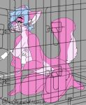 anthro bdsm bodily_fluids bondage bound breast_milking cage cage_muzzle candy_lustheart canid canine female forced fox killer._.sushi lactating machine mammal milking_machine muzzle_(object) muzzled solo