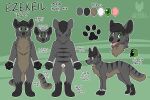 2019 absurd_res anthro black_pawpads black_text canid canine canis character_name color_swatch digital_drawing_(artwork) digital_media_(artwork) digitigrade domestic_dog english_text eze_(ezekeil42) featureless_crotch feral feral_with_hair flat_colors fur green_background green_eyes grey_body grey_fur grey_hair grey_nose hair handpaw hi_res hindpaw husky male maligaytor mammal markings model_sheet nordic_sled_dog nude open_mouth open_smile pawpads paws pink_tongue simple_background smile snout solo spitz standing striped_markings striped_tail stripes tail tail_markings teeth text tongue