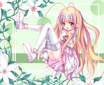  flower original pointy_ears sho_(runatic_moon) solo thighhighs 