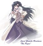  artist_request black_hair glasses long_hair read_or_die solo yomiko_readman 