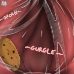 anthro bodily_fluids cookie felid first_person_view food hi_res inside_stomach internal leonheart54115 leonheart54115_(character) lion macro male mammal micro oral_vore organs pantherine saliva soft_vore sound_effects stomach vore