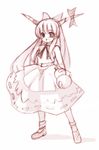  :d bow dress full_body gourd hair_bow horn_ornament horns ibuki_suika layered_dress legs_apart looking_at_viewer mary_janes open_mouth seo_tatsuya shoes simple_background sketch smile solo standing touhou white_background wrist_cuffs 