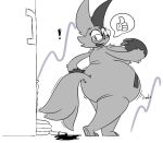2019 8:7 anthro belly big_belly black_eyes black_text claws detailed_background digital_drawing_(artwork) digital_media_(artwork) english_text eyewear female female_anthro front_view fur generation_3_pokemon glasses grey_body grey_claws grey_ears grey_fingers grey_fur grey_markings grey_tail grey_toes grey_tuft herpestid hose hose_in_mouth hose_inflation inflation inflation_fetish ink_inflation jiggling liquid_inflation mammal markings multicolored_body multicolored_fur naturally_censored nintendo nude nude_anthro nude_female obese obese_anthro obese_female overweight overweight_anthro overweight_female pokemon pokemon_(species) pokemorph round_glasses sailor_graham simple_background solo tail tank_(container) text thatoneaceguy two_tone_body two_tone_fur white_background white_text zangoose