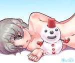  breasts copyright_request kei_jiei large_breasts nipples snowman solo 
