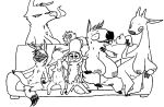 aardwolf anneke_(weaver) anthro antlers balls betty_(weaver) big_breasts bovid breasts canid canine canis caprine charlie_(weaver) cigarette crossgender deer electronics female fox furniture genitals group horn hyena looking_at_viewer male mammal martina_(weaver) mustelid musteline nervous nude ozzy_(weaver) pack_street penis phone pussy remmy_cormo smoke smoking smoking_cigarette sofa stoat the_weaver true_musteline velvet_roe_(weaver) weasel wide_eyed wig wolf