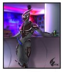 absurd_res alcohol alien anthro beer beverage blue_penis genitals hi_res male mass_effect muscular neonyx penis solo turian