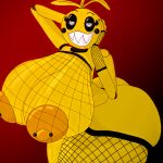 absurd_res animatronic anthro areola avian big_areola big_breasts big_butt bird breasts butt chicken clothing cybernetics cyborg female fishnet five_nights_at_freddy&#039;s five_nights_at_freddy&#039;s_2 galliform gallus_(genus) gloves goth handwear hi_res lovetaste_chica m4n machine makeup nipple_piercing nipples phasianid piercing robot scottgames sharp_teeth solo teeth thick_thighs toy_chica_(fnaf)