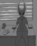 anthro female hi_res hollow_knight hornet_(hollow_knight) simple_background six343 sketch solo team_cherry