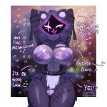 &lt;3 2024 anthro argonchann armor artist_name bear begging belt big_breasts blurred_background border breasts chest_tattoo clothing costume crotch_tuft dark_clothing dialogue english_text epic_games exposed_breasts eye_scar eyebrows facial_scar female fortnite fur furgonomic_headwear furry_wearing_fursuit fursuit genitals giggle gloves glowing glowing_eyes glowing_mouth hands_behind_back handwear harness heart_tattoo hi_res hood looking_at_viewer mammal multicolored_body multicolored_fur narrowed_eyes nipples oiled_body open_:3 owo pink_eyebrows pink_eyes pink_mouth pink_nose portrait purple_body purple_clothing purple_fur purple_nipples pussy raven_team_leader scar seducing_viewer shaded skinsuit solo stitch_(sewing) talking_to_viewer tattoo text three-quarter_portrait tight_clothing torn_clothing tuft two_tone_body two_tone_fur uwu_speech vambrace white_border