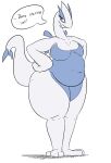 15:22 2019 3_toes anthro anthrofied aquatic_dragon asking asking_viewer barefoot belly big_belly big_breasts biped black_eyelashes black_text blue_body blue_countershading blue_eyes blue_fins blue_markings bottom_heavy breasts countershade_crotch countershade_torso countershading digital_drawing_(artwork) digital_media_(artwork) dragon ellipsis english_text eye_markings eyelashes featureless_breasts feet female female_anthro fin fingers front_view full-length_portrait generation_2_pokemon hands_on_hips hands_on_own_hips hatching_(art) huge_thighs legendary_pokemon lugia marine markings naturally_censored navel nintendo non-mammal_breasts non-mammal_navel nude overweight overweight_anthro overweight_female pear-shaped_figure pokemon pokemon_(species) pokemorph portrait pupils question_mark shaded shadow simple_background solo speech_bubble standing tail text thatoneaceguy thick_thighs three-quarter_view toes unimpressed white_background white_body white_speech_bubble white_tail wide_hips