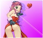  angela_(seiken_densetsu_3) ass bent_over cameltoe caryo elf heart leotard midori_boushi one_eye_closed pointy_ears red_leotard seiken_densetsu seiken_densetsu_3 solo 