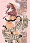  brown_eyes brown_hair coat copyright_request glasses hat kimizuka_aoi scarf solo 