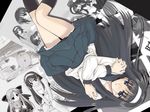  artist_request black_hair blue_eyes character_request hairband kneehighs len long_hair photo_(object) school_uniform serafuku skirt socks solo toono_akiha tsukihime white_hairband 