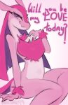 absurd_res anthro female fur hair hi_res holidays letter lovander love love_letter pal_(species) pale_skin palworld pink_body pink_fur pink_hair pocketpair shieshuqqq solo valentine&#039;s_day valentine&#039;s_day_card