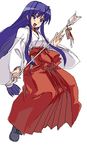  akabane_kureha hakama japanese_clothes miko night_wizard oekaki red_hakama solo 