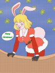 anthro carrot_(one_piece) christmas christmas_clothing clothing devluca17 female female/female hi_res holidays invalid_tag one_piece smile solo