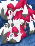 after_transformation anthro anthro_on_anthro anthro_penetrated anthro_penetrating anthro_penetrating_anthro blue_eyes blush bodily_fluids censored claws colored dripping duo erection generation_7_pokemon genital_fluids hi_res lycanroc male male/male male_penetrated male_penetrating male_penetrating_male midnight_lycanroc nintendo nude penetration pokemon pokemon_(species) precum precum_drip red_eyes sex yakinikuinu