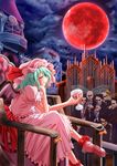  amamizu_(myofuu_kai) chair crossed_legs cup cupping_glass drinking_glass full_moon moon red_moon remilia_scarlet sitting solo_focus touhou wine_glass 
