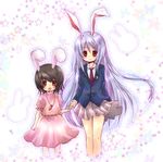  animal_ears bunny_ears china_(tinako) inaba_tewi looking_at_viewer multiple_girls reisen_udongein_inaba touhou 