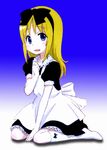  apron blonde_hair blue_eyes bow child ichigo_mashimaro lowres maid maid_apron ribbon 
