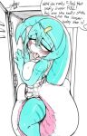 2021 ahegao anthro big_breasts big_diaper blush bodily_fluids breasts bullying clothed clothing dialogue diaper diaper_only diaper_tent dirty_talk erection erection_under_clothing feces female fin fish gynomorph half-closed_eyes hi_res huge_diaper hyper_soiling in_locker intersex locker looking_pleasured marine narrowed_eyes offscreen_character shark shark_fin shark_tail soiling solo sophiepoof speech_bubble sweat sweatdrop talking_to_another tongue tongue_out topless underwear