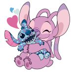 &lt;3 2024 4_toes alien alpha_channel ambiguous_gender angel_(lilo_and_stitch) angoraram antennae_(anatomy) anthro biped blue_tongue blush blush_lines build-a-bear digital_drawing_(artwork) digital_media_(artwork) disney ear_markings embrace experiment_(lilo_and_stitch) eyelashes eyes_closed feet female_(lore) flat_colors happy holding_object holding_plushie holidays hug inanimate_object lilo_and_stitch long_antennae markings open_mouth open_smile pawpads pink_body plushie purple_markings purple_nose purple_pawpads signature simple_background small_tail smile solo stitch_(lilo_and_stitch) tail toes tongue transparent_background valentine&#039;s_day