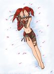  conjoined gloves guild_wars midriff multi_head ponytail red_hair skimpy 