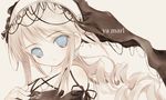  blonde_hair blue_eyes dress long_hair original ringlets simple_background solo sumi_keiichi veil 