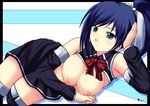  black_border border breasts kuronezumi large_breasts quiz_magic_academy solo thighhighs yuri_(quiz_magic_academy) 