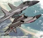 aircraft airplane blush digital_media_(artwork) duo erection genitals hi_res jet living_aircraft living_machine living_vehicle machine male metal not_furry open_mouth penis smashed_(artist) smile vehicle wings